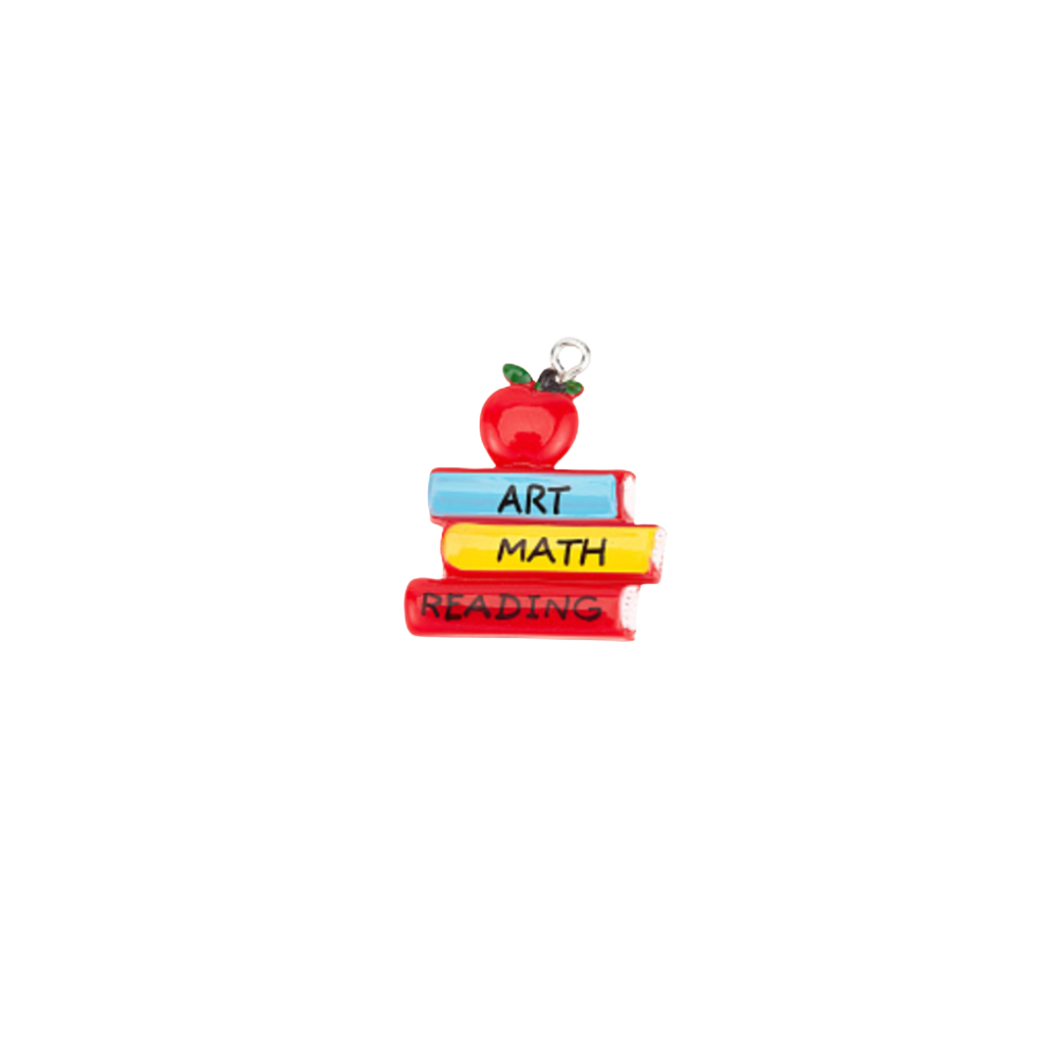 Art, Math & Reading Books Lanyard Charm