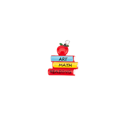 Art, Math & Reading Books Lanyard Charm