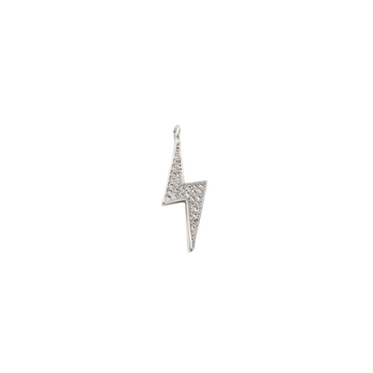 Silver Lightning Bolt Charm