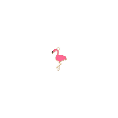 Gold Pink Flamingo Charm