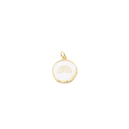 Gold Over The Rainbow Disc Charm