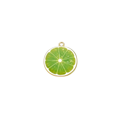 Gold Lime Slice Charm