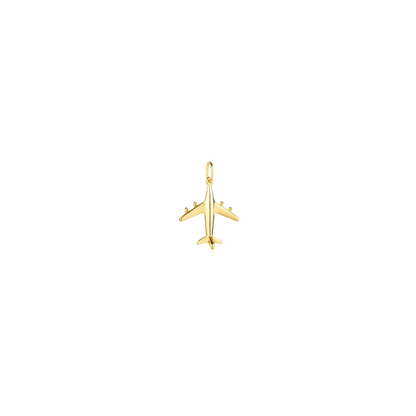 Gold Take Me Away Airplane Charm