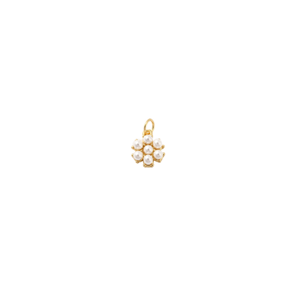 Gold Pearl Flower Charm