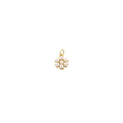 Gold Pearl Flower Charm