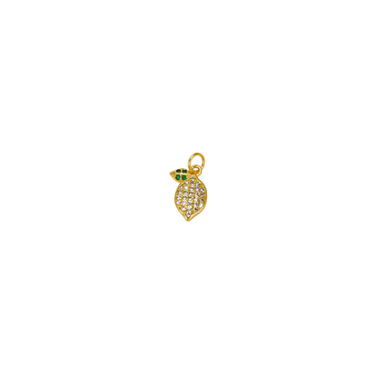 Gold Cubic Zirconia Little Lemon Charm