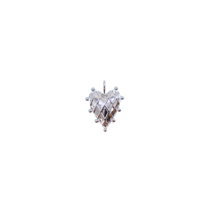 Silver Argyle Studded Heart Charm