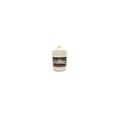 Gold 'Drink It Up' Coffee Cup Charm