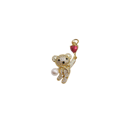 Gold Teddy Bear Of Love Charm