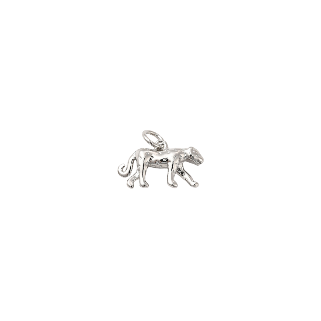 Silver Cheetah Charm