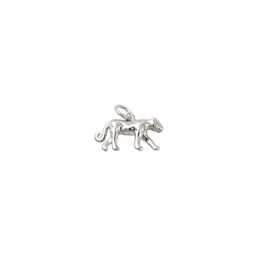 Silver Cheetah Charm