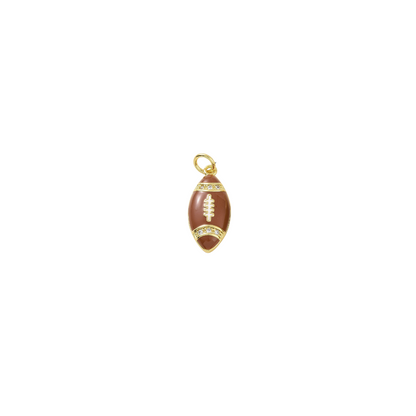Gold Football Rugby Charm