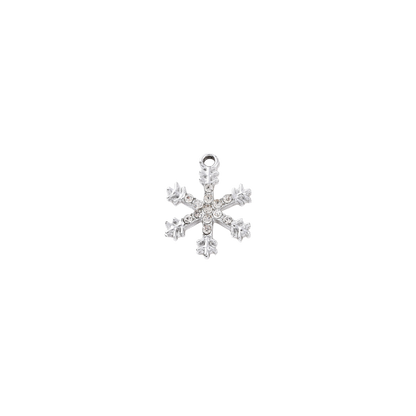 Silver Crystal Snowflake Charm