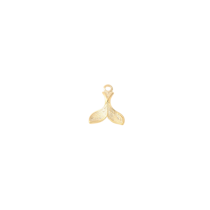 Transparent view of the Gold Mermaid Tail Charm