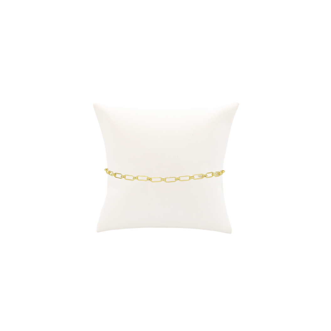 Front of the Gold Paige Charm Bracelet