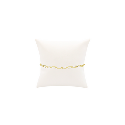 Front of the Gold Paige Charm Bracelet