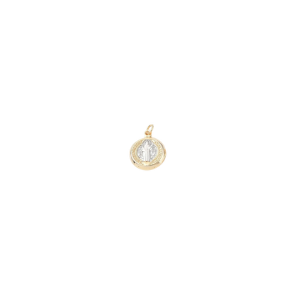 Silver & Gold Christian 'God the Father' Round Charm