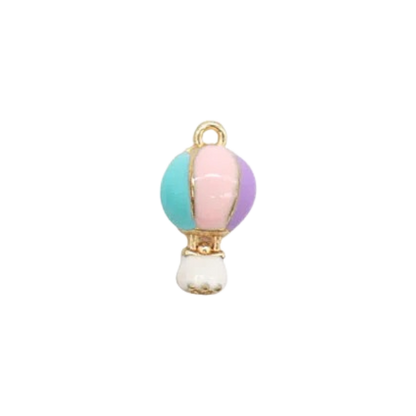 Gold Up, Up, and Away Hot Air Balloon Charm