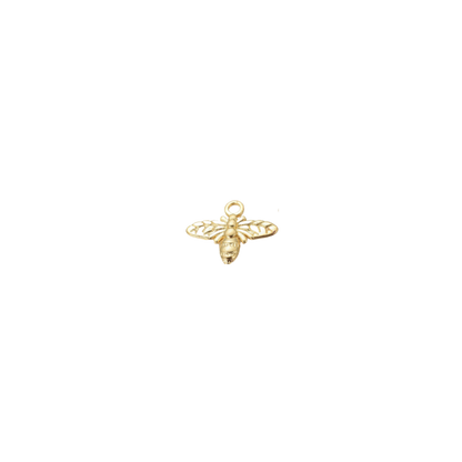 Gold Flat Honey Bee Charm