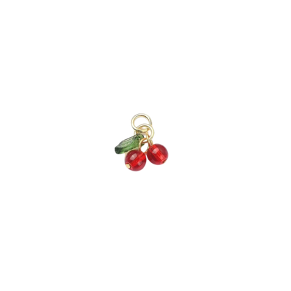 Gold Dangling Cherries Charm