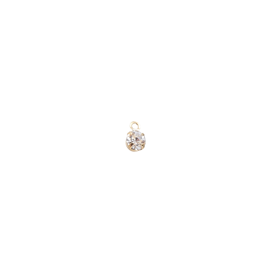 Gold Tiny Cubic Zirconia Charm