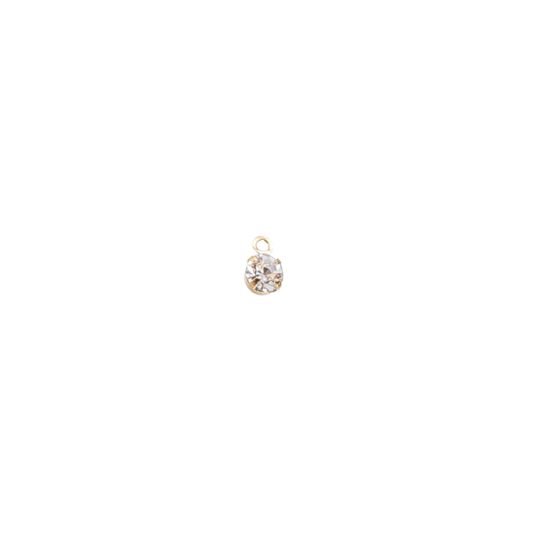 Gold Tiny Cubic Zirconia Charm