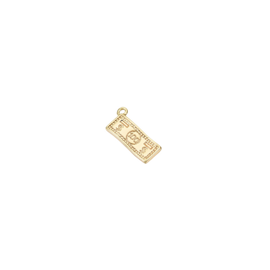 Gold $100 Bill Charm