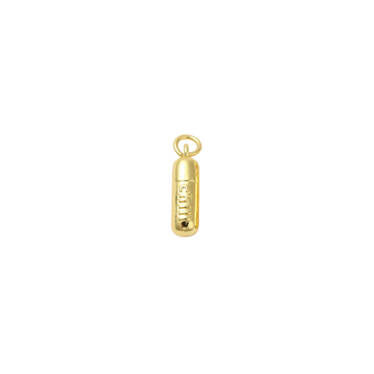 Gold Chill Pill Charm
