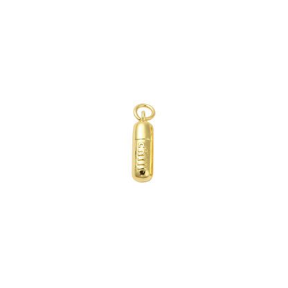 Gold Chill Pill Charm
