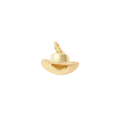 Gold Giddy Up! Cowgirl Hat Charm