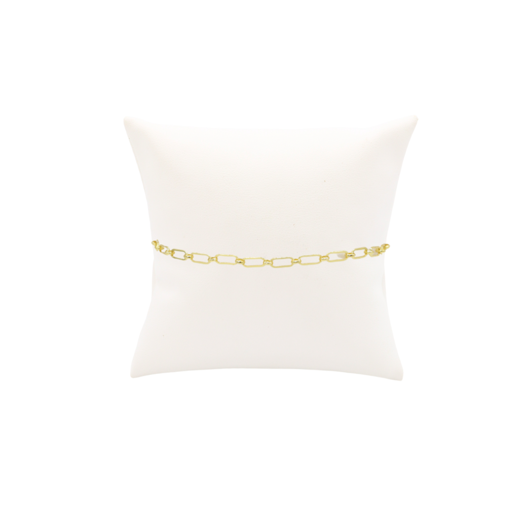 Front of the Gold Paige Charm Bracelet