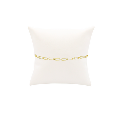 Front of the Gold Paige Charm Bracelet