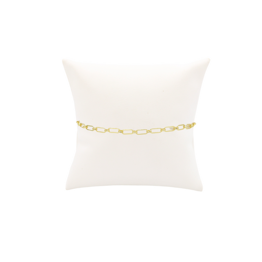 Front of the Gold Paige Charm Bracelet
