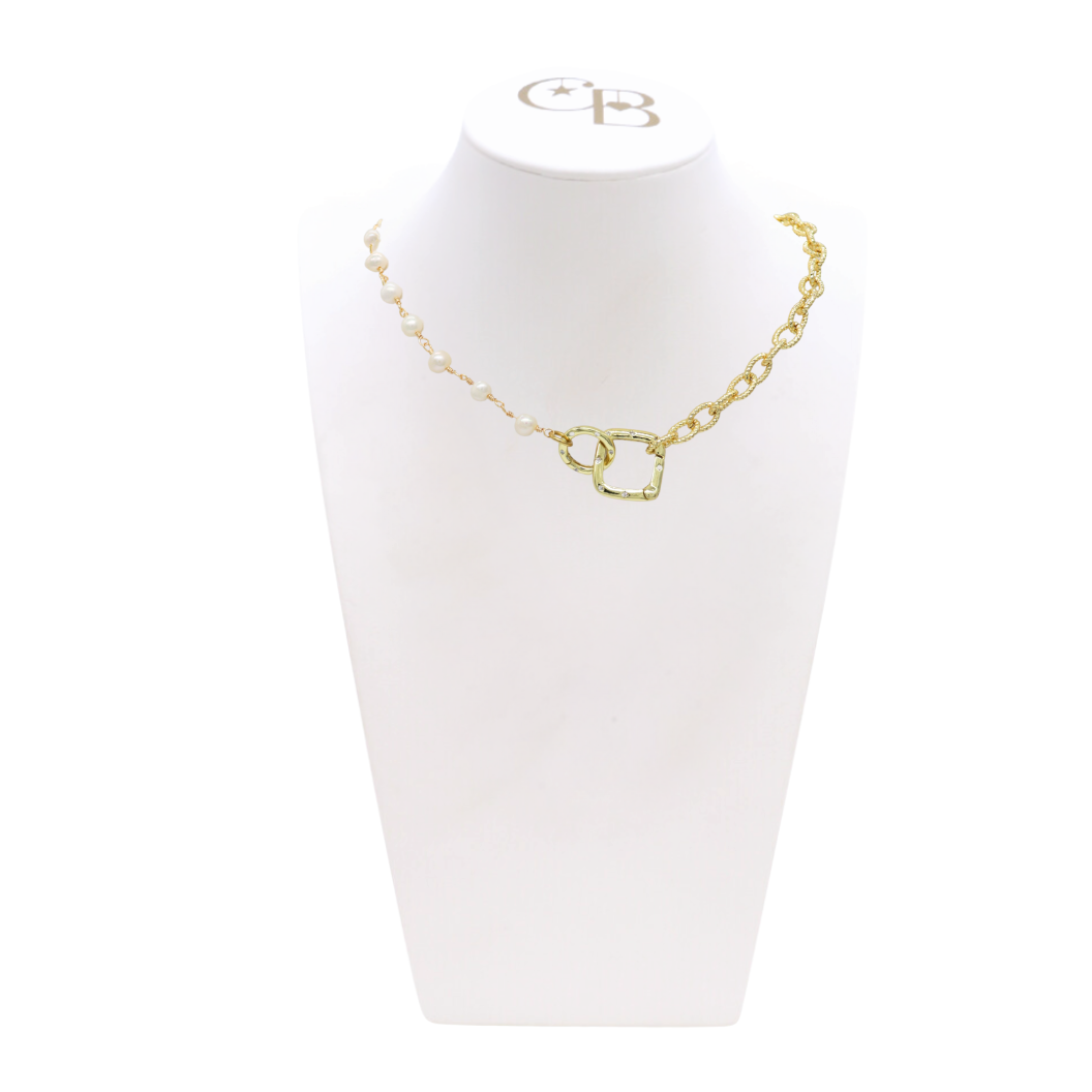 Front view of the The Golden Lily Necklace