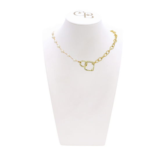 Front view of the The Golden Lily Necklace