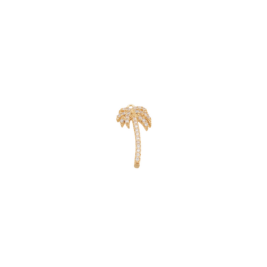 Gold Crystal Palm Tree Charm