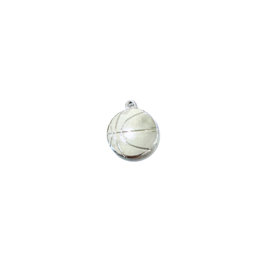 Silver Basketball Charm
