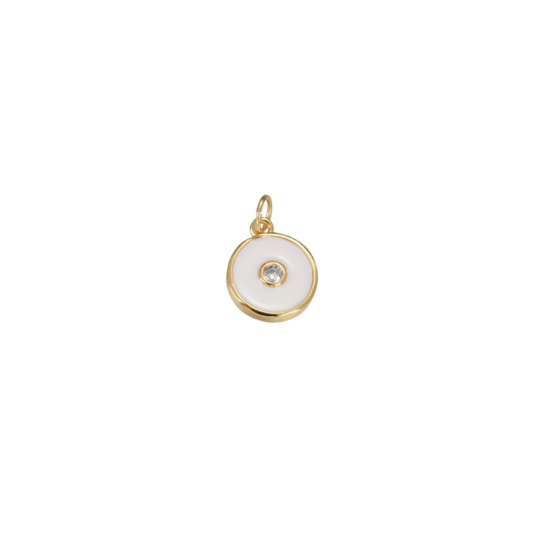gold circle with white center