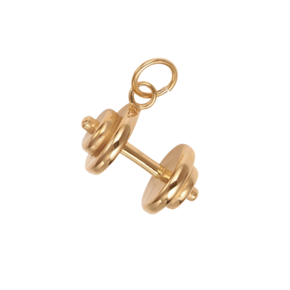 Gold Dumbbell Charm