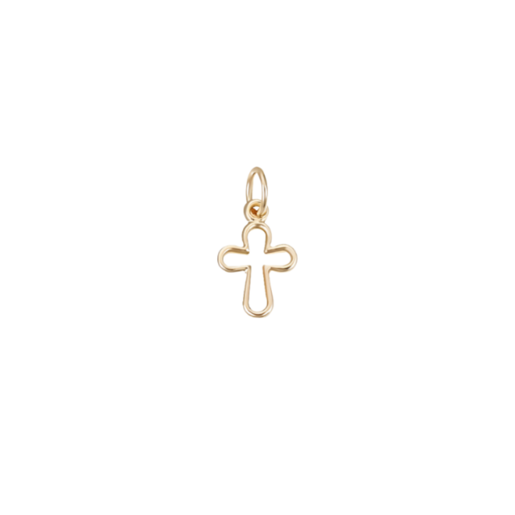 Gold Tiny Cross Charm