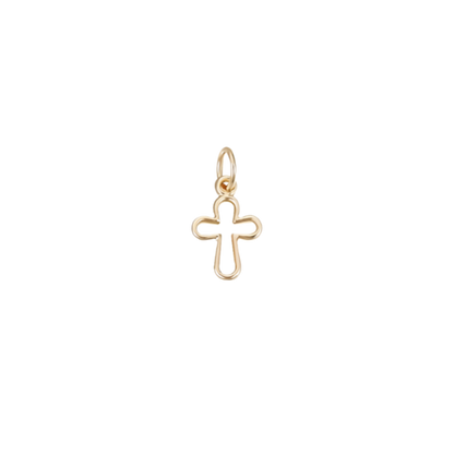 Gold Tiny Cross Charm