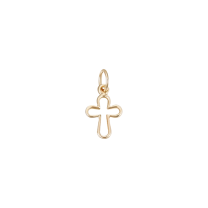 Gold Tiny Cross Charm