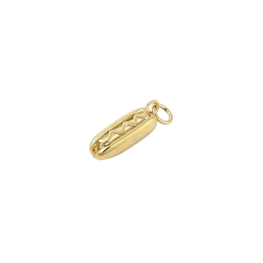 Gold pendant on a white background
