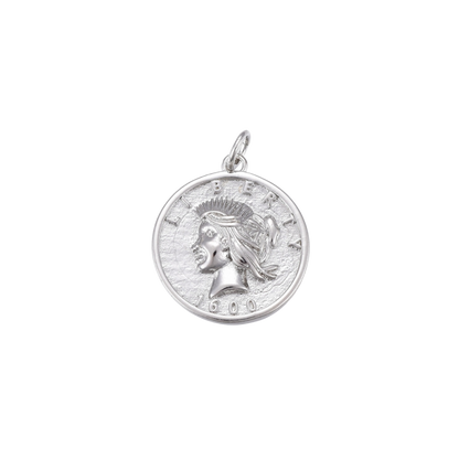 Silver Liberty Coin Charm
