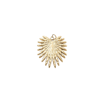 Gold Leaf Burst Charm  on transparent background 