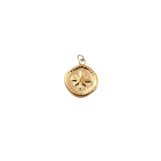 Gold Guiding Star Medallion Charm