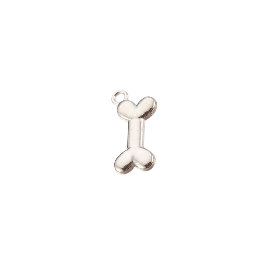 Silver Good Boy! Dog Bone Charm
