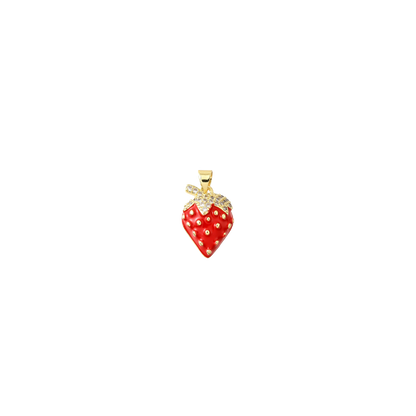 Gold Sweet Strawberry Charm