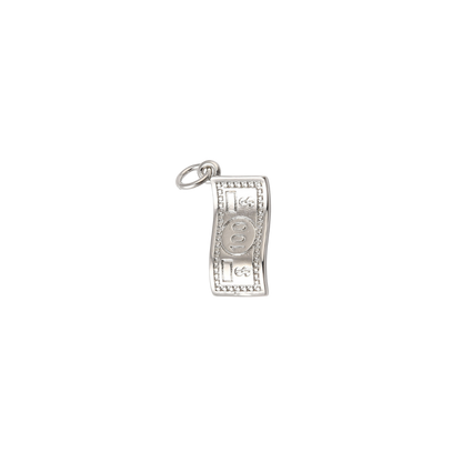 Silver $100 Bill Charm
