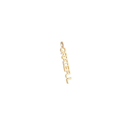 Gold Grateful Bar Charm